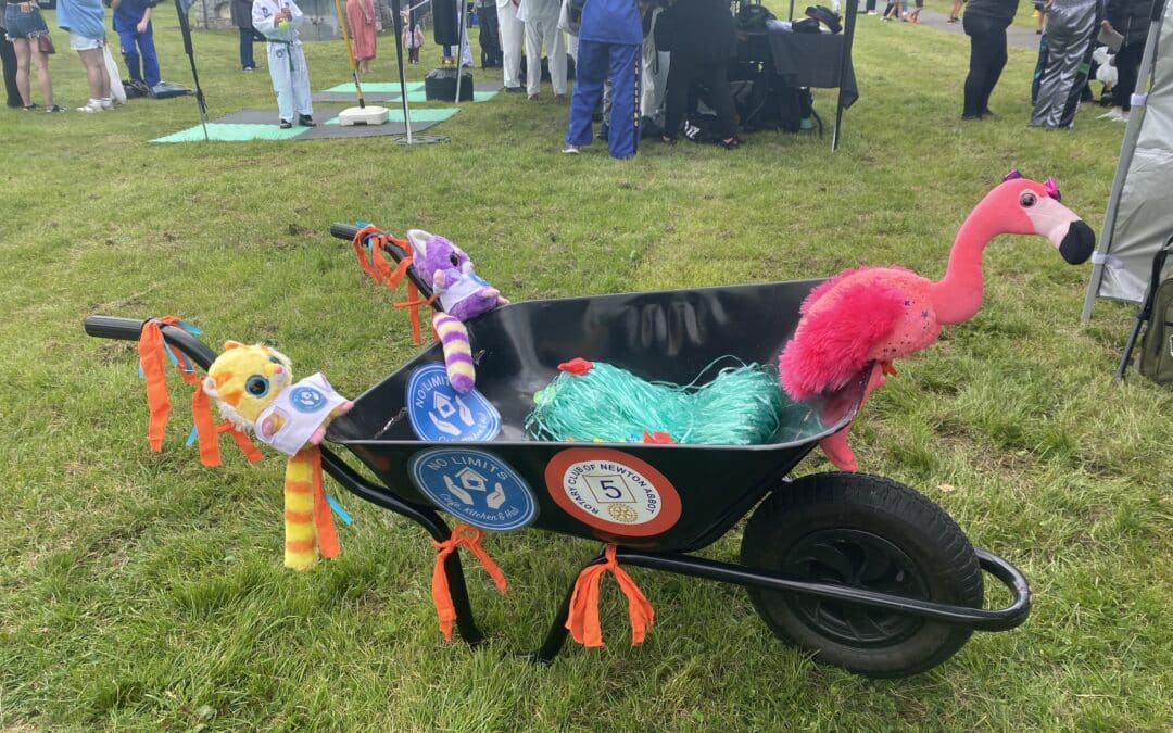 ‘Team No Limits’ smash their fundraising goal at the Rotary Newton Abbot charity wheelbarrow race!